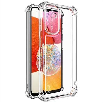 IMAK UX-4-serie til Samsung Galaxy A14 5G / 4G Etui Lige Ramme Fire Hjørne Stødabsorberende Gennemsigtig TPU Cover