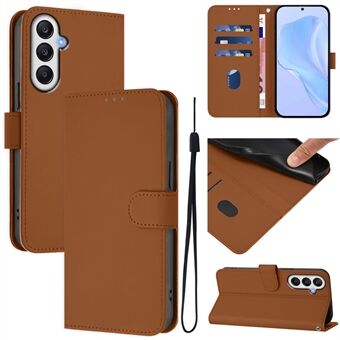 Til Samsung Galaxy A14 4G / Galaxy A14 5G Etui Ensfarvet Wallet Læder Telefoncover med Rem