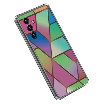 Til Samsung Galaxy A14 5G abstrakt marmor telefon etui mønster print IMD TPU anti-ridse beskyttelsescover