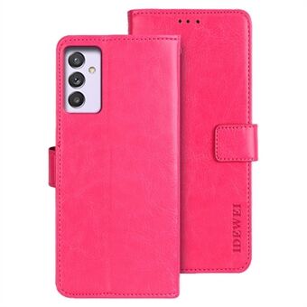 IDEWEI Til Samsung Galaxy A14 5G Mobiltelefon Etui Taske Crazy Horse Tekstur Anti-ridse Flip PU Læder Stand Pung Cover