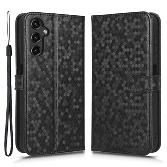 Til Samsung Galaxy A14 5G Fuld beskyttelse med prikmønster påtrykt telefoncover PU læder telefonpung etui Stand med rem