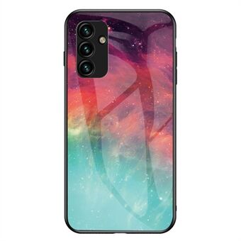 Til Samsung Galaxy A14 5G Starry mønsterudskrivning af hærdet glas telefoncover Anti-ridse hård pc+blødt TPU bagcover