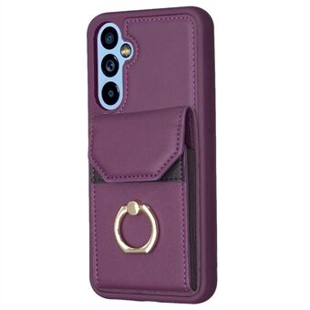 BF29 Til Samsung Galaxy A14 5G / 4G Smartphone Etui Kortholder Ring Kickstand PU Læder+TPU Cover