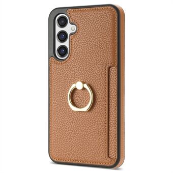 Til Samsung Galaxy A14 5G / A14 4G Ring Kickstand Kortholder Cover PU Læderbelagt TPU Telefon Etui