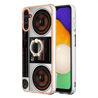 YB IMD-serie-20 Stil D til Samsung Galaxy A14 5G / A14 4G 2,0 mm Telefonetui Elektroplateret Kickstand IMD Mønsterdæksel