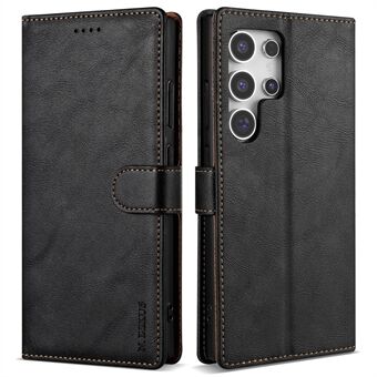 N.BEKUS CSJ-001 For Samsung Galaxy S23 Ultra Telefonboks Solid Farve Læder Wallet Cover