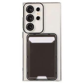 Til Samsung Galaxy S23 Ultra Etui TPU Transparent Telefoncover med Kortholder