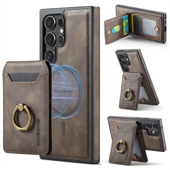 MAGKING K1 Serie til Samsung Galaxy S23 Ultra Magnetisk Etui PC+TPU+PU Telefon Cover med Kortholder