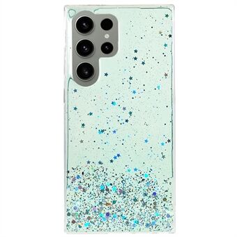 Til Samsung Galaxy S23 Ultra faldsikkert bagcover, Starry Sky Sparkle Epoxy-telefoncover Blød TPU-beskyttende skal