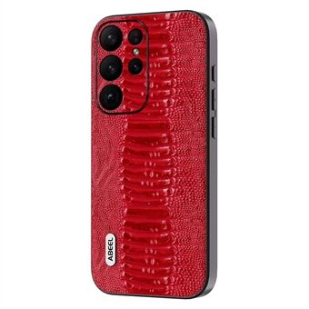 ABEEL til Samsung Galaxy S23 Ultra Anti-Drop Crocodile Texture PC+TPU telefonetui Ægte ko-lædercover