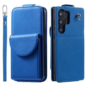 Til Samsung Galaxy S23 Ultra-etui Kortholder PU-læder Telefoncover med stropper