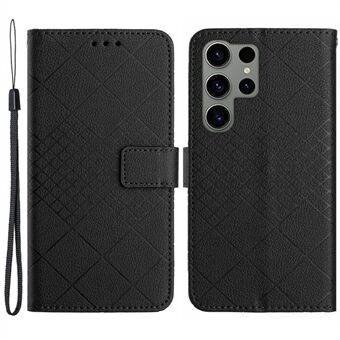 HT06 Til Samsung Galaxy S23 Ultra Etui Pengepung Ståfunktion Litchi-tekstur Telefoncover