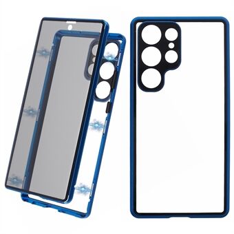 Til Samsung Galaxy S23 Ultra Anti Tittende Etui Hærdet Glas Magnetisk Adsorption Metalramme Telefoncover