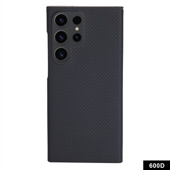 Til Samsung Galaxy S23 Ultra Sort Etui 600D Fint Struktur Aramid Fiber Tynd Telefon Cover