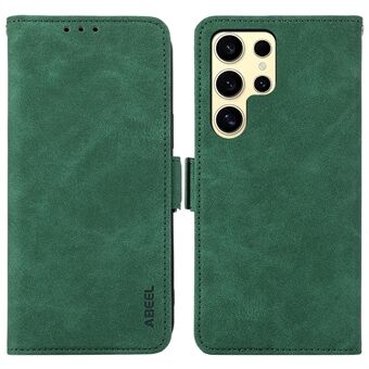 ABEEL Til Samsung Galaxy S23 Ultra Etui PU Læder Flip Bog Beskyttende Telefon Cover RFID Blokering