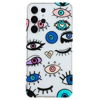 Til Samsung Galaxy S23 Ultra TPU-etui Kamer Linse Beskyttelse Slank Mønster Telefoncover