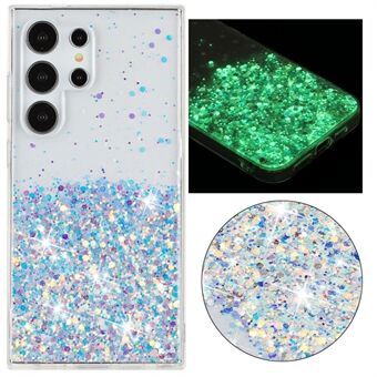 Til Samsung Galaxy S23 Ultra Etui Epoxy Glitter Gnisterende Lysende TPU Telefondeksel