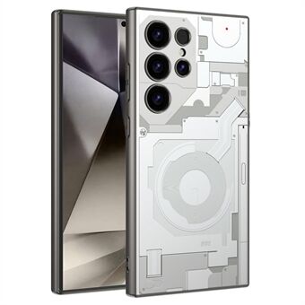 GKK Til Samsung Galaxy S23 Ultra Case PC+TPU kredsløbsmønster AG Skin-Touch Telefon Cover