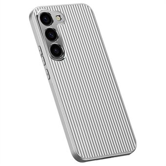 Til Samsung Galaxy S23 Etui Skridsikkert Bagcover PC+TPU Telefoncover med Metallinse Ramme