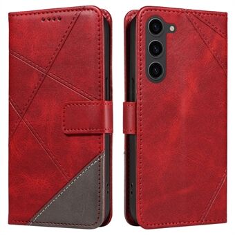 Til Samsung Galaxy S23 Etui Geometrisk Linje Læder Telefon Cover Kortholder Magnetisk Lås