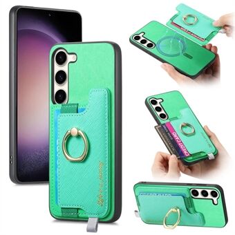 B5 Til Samsung Galaxy S23 Etui 2-i-1 Magnetisk Aftagelig Kortholder Læder+TPU Telefon Cover