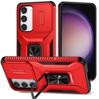 Til Samsung Galaxy S23 Etui Camshield Kickstand TPU+PC Skridsikkert Telefoncover