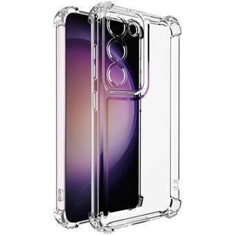 IMAK UX-4 Serie til Samsung Galaxy S23 Etui Lige Ramme Fire Hjørner Stødsikkert Gennemsigtigt TPU Cover