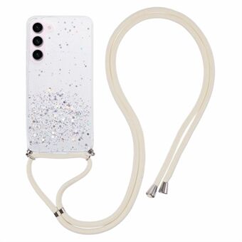 AW Series Sparkle Epoxy TPU Cover til Samsung Galaxy S23-etui med snor Beskyttende telefonetui.