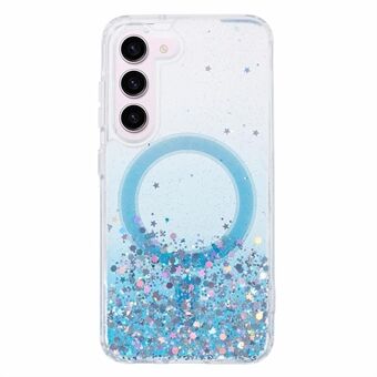 JTW-serien TPU+Akryl Telefonetui til Samsung Galaxy S23 Etui Glitter Epoxy Stødsikkert Cover Kompatibelt med MagSafe