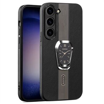 KADEM til Samsung Galaxy S23 Case PU læder+TPU+Akryl Ur mønster Telefon Skal