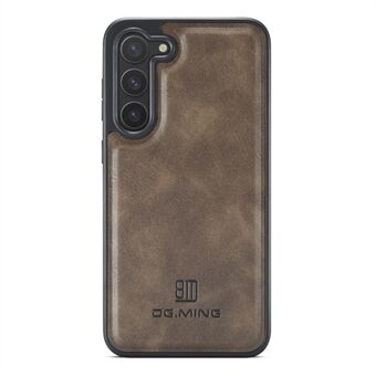 DG.MING til Samsung Galaxy S23-etui Læderbelagt PC+TPU-telefonbagside