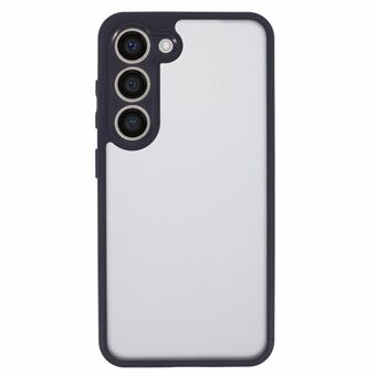 Til Samsung Galaxy S23 Mat Etui Stødabsorberende TPU+PC Telefon Cover, Transparent Sort