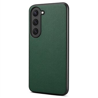 Til Samsung Galaxy S23 Etui Ridsefast PU+TPU+PC Kalv Tekstur Beskyttende Cover.