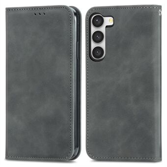 Til Samsung Galaxy S23 Skin-Touch Magnetisk Telefonstativ Cover Anti-ridse Mobiltelefon Etui