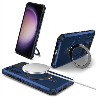 Til Samsung Galaxy S23 Etui Kompatibel med MagSafe Kickstand PC+TPU Telefon Cover