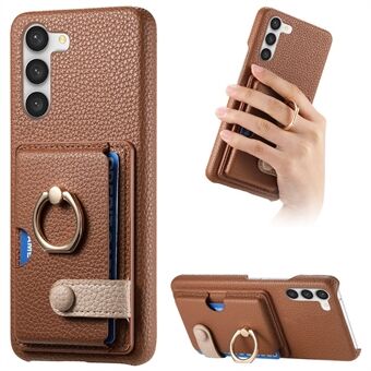 Y2 Til Samsung Galaxy S23 Etui Kortlomme Læderbelagt PC+TPU Stativ Telefoncover