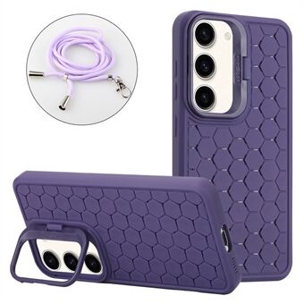 Til Samsung Galaxy S23-etui med stativ, TPU-telefoncover med honningkamstruktur for varmeafledning