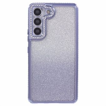 Til Samsung Galaxy S23 Etui TPU Dråbebeskyttelse Rhinestone Dekoration Gradient Telefonbeskytter