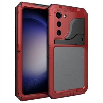 Til Samsung Galaxy S23+ IP68 Vandtæt Metal + Silikone Telefon Case Full Cover Støvtæt Kickstand Cover med skærmbeskytter