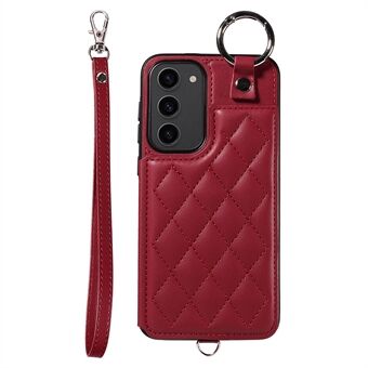 Kortholder Taske 009 til Samsung Galaxy S23+ Etui Rhombemønster PU Læder Bagside Telefon Cover