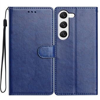 Til Samsung Galaxy S23+ Læder Telefon Etui Wallet Stand Cover med Praktisk Strop