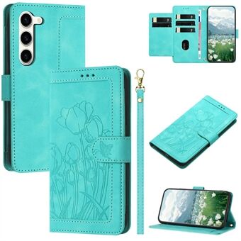 Til Samsung Galaxy S23+ Etui Tulip Læder Telefon Cover med 5 Kort Slots Tegnebog