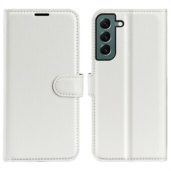 Til Samsung Galaxy S23+ Fuld beskyttelse Case Flip Stand Wallet Anti-ridse Litchi Texture PU læder telefoncover