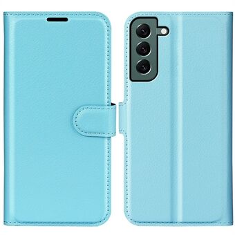 Til Samsung Galaxy S23+ Fuld beskyttelse Case Flip Stand Wallet Anti-ridse Litchi Texture PU læder telefoncover