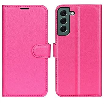 Til Samsung Galaxy S23+ Fuld beskyttelse Case Flip Stand Wallet Anti-ridse Litchi Texture PU læder telefoncover