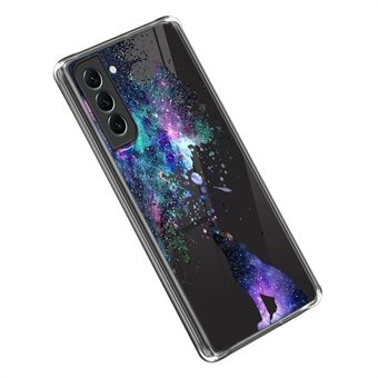 Til Samsung Galaxy S23+ IMD-mønstertryk gennemsigtigt cover Blødt TPU stødsikkert beskyttende telefoncover