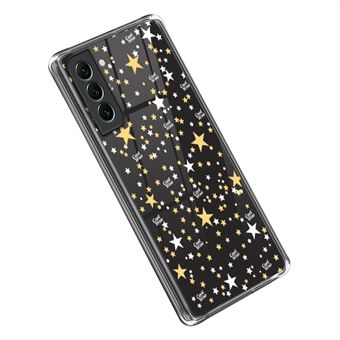 Til Samsung Galaxy S23+ IMD-mønstertryk gennemsigtigt cover Blødt TPU stødsikkert beskyttende telefoncover