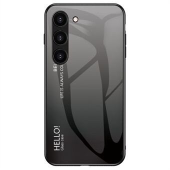 Til Samsung Galaxy S23+ Gradient Farve Stødsikker telefontaske Hærdet glas Hård PC Blød TPU Anti-drop Hybrid Cover