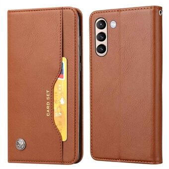 Til Samsung Galaxy S23+ Fuld beskyttelse Cell Phone Case Forside Card Slot Design Magnetisk Autoabsorberet PU Læder Flip Cover Wallet Stand