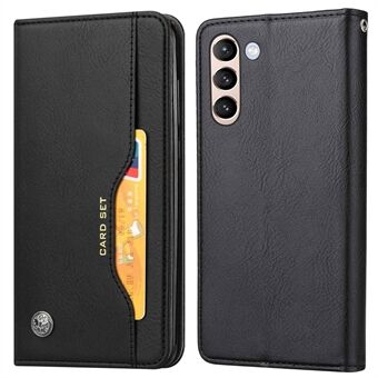 Til Samsung Galaxy S23+ Fuld beskyttelse Cell Phone Case Forside Card Slot Design Magnetisk Autoabsorberet PU Læder Flip Cover Wallet Stand